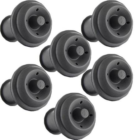 Vacu Vin Vacu Vin 886360 Wine Stoppers Blister - Grey - Pack of 6 886360